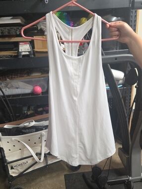 ZYIA White Racerback Athletic Tank Top